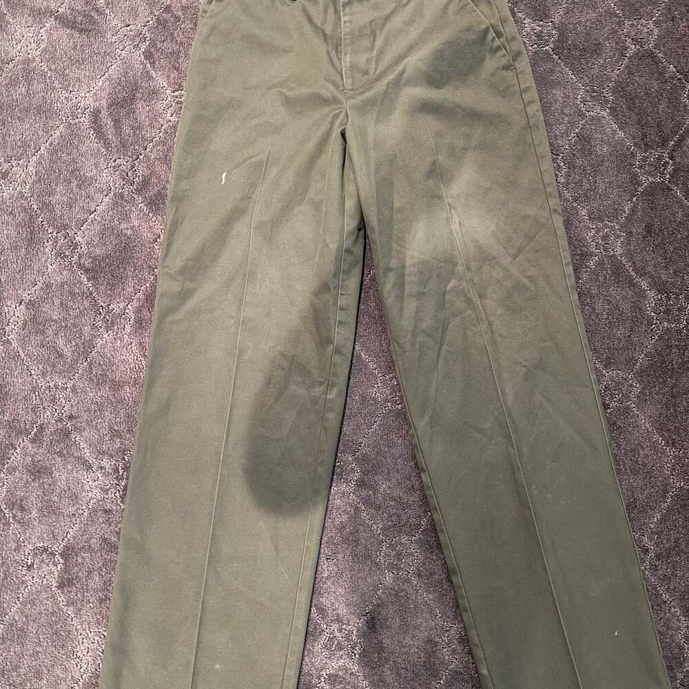 Dockers D3 Signature Khaki Pants Men's 32x34 Green Pleated Straight